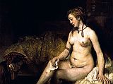 Paris Louvre Painting 1654 Rembrandt - Bathsheba 
